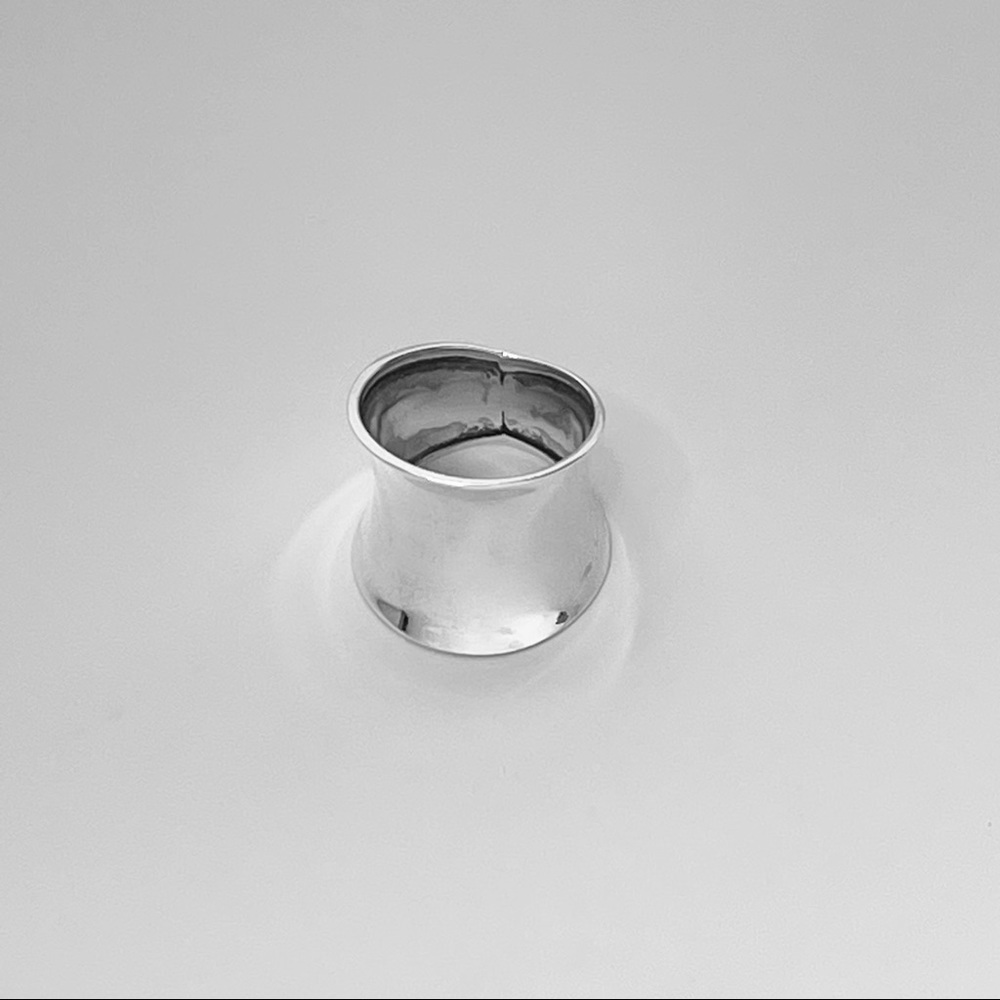 Sterling Silver Concave Ring, Boho Ring, Silver R… - image 4